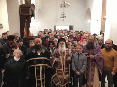 Литургија на Претходноосветени Дарови во храмот на Светите Четириесет Битолски Преподобномаченици, во Битола