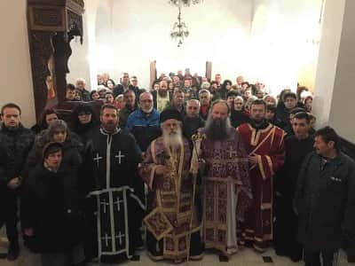 Литургија на Претходноосветени Дарови во храмот на Светите Четириесет Битолски Преподобномаченици