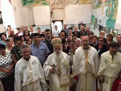 Отсекување на главата на Свети Јован Крстител - Света Архиерејска Литургија во село Беранци
