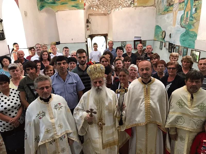 Отсекување на главата на Свети Јован Крстител - Света Архиерејска Литургија во село Беранци