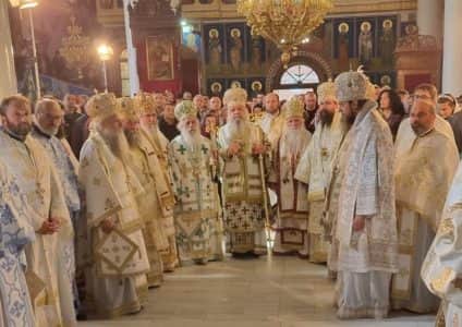 Вбројување на преподобниот Кирил Лешочки во диптихот на светиите