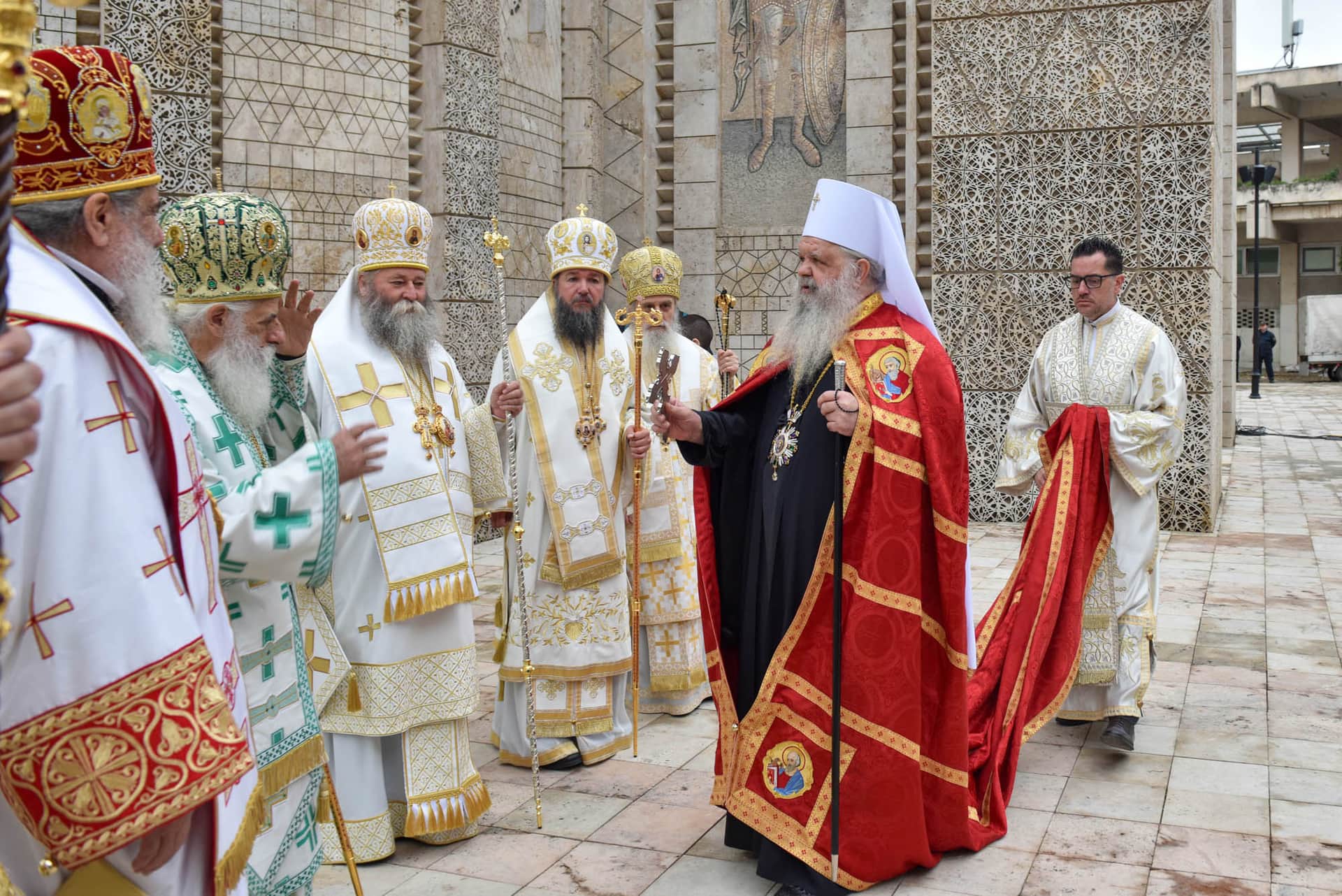 Осветување на храмот „Свети цар Константин и царица Елена“ во Скопје