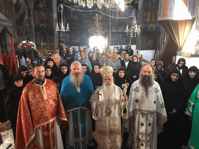 Отсекување на главата на Свети Јован Крстител – Света Архиерејска Литургија во манастирот „Свети Јован Крстител“, во Слепче